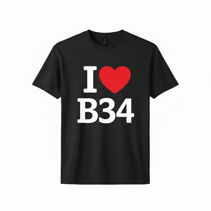 Buckland End - T-Shirt - I Heart B34 Design