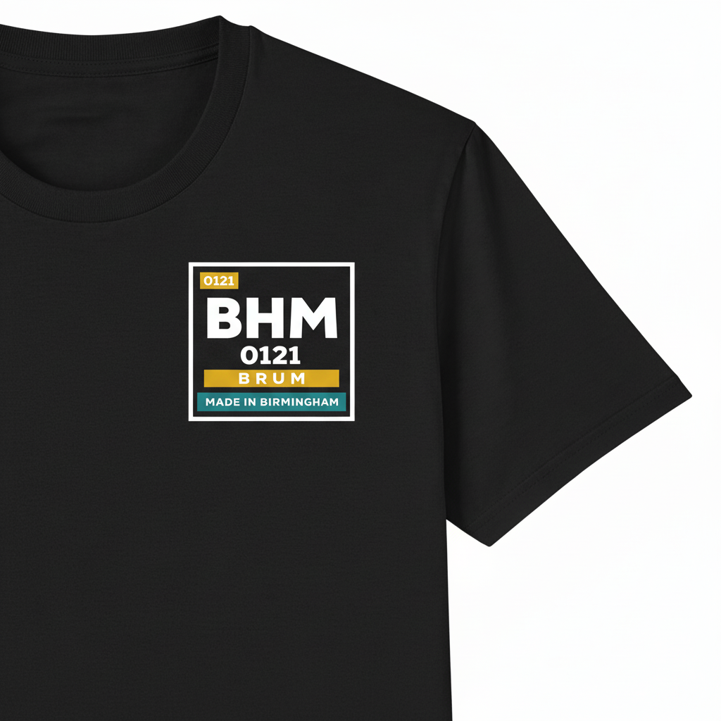 Birmingham - T-Shirt - BHM 0121 Periodic Element Badge