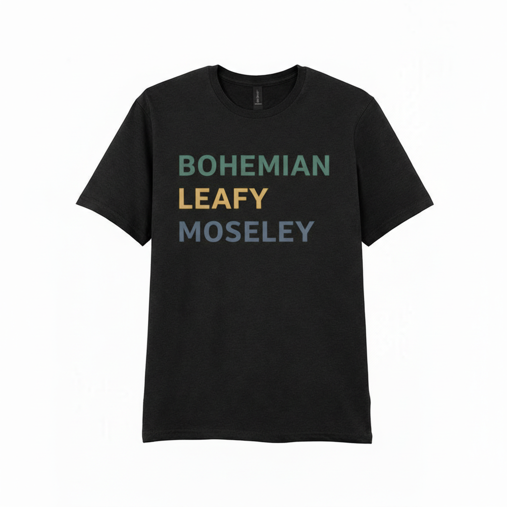 Moseley - T-Shirt - Minimal Type Stack Design