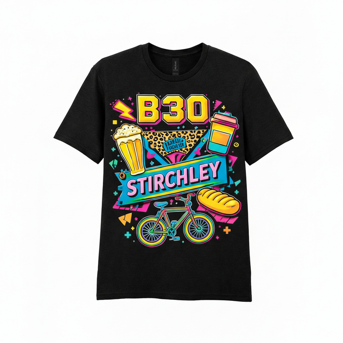 Stirchley - T-Shirt - Playful Neon Vibe Design