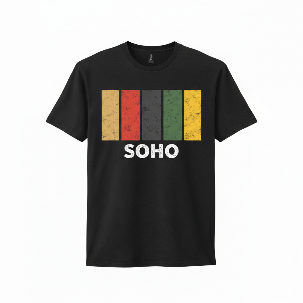 Soho - T-Shirt - Colour Block Design