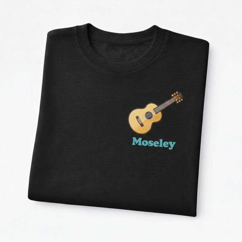 Moseley - T-Shirt - Minimal Cool Design - Guitar
