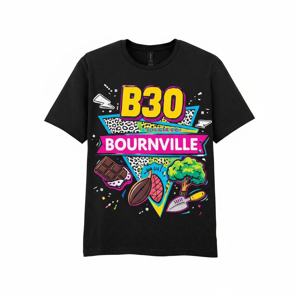 Bournville - T-Shirt - Playful Neon Vibe Design