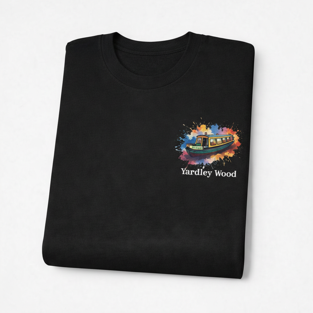 Yardley Wood - T-Shirt - Colour Splash Design - Canal Boat