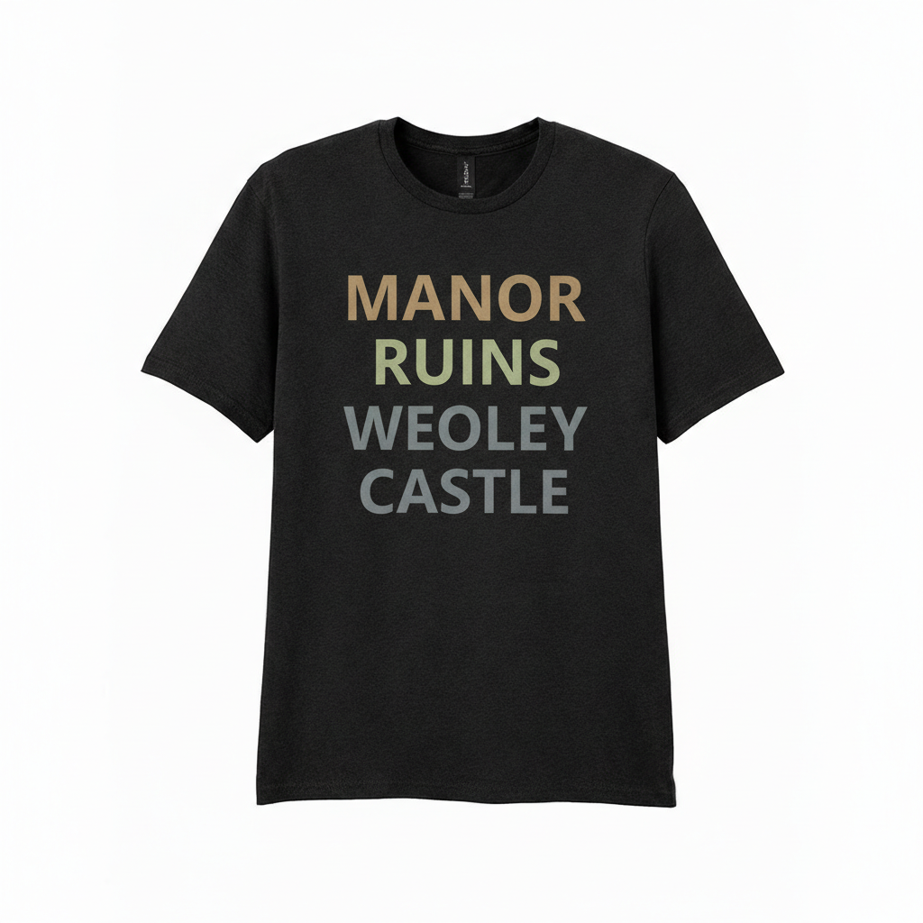 Weoley Castle - T-Shirt - Minimal Type Stack Design