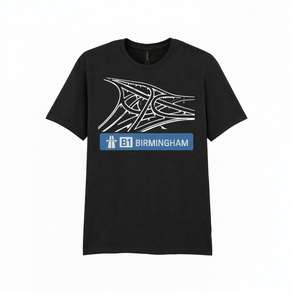 Birmingham - T-Shirt - Spaghetti Junction Road Sign Design