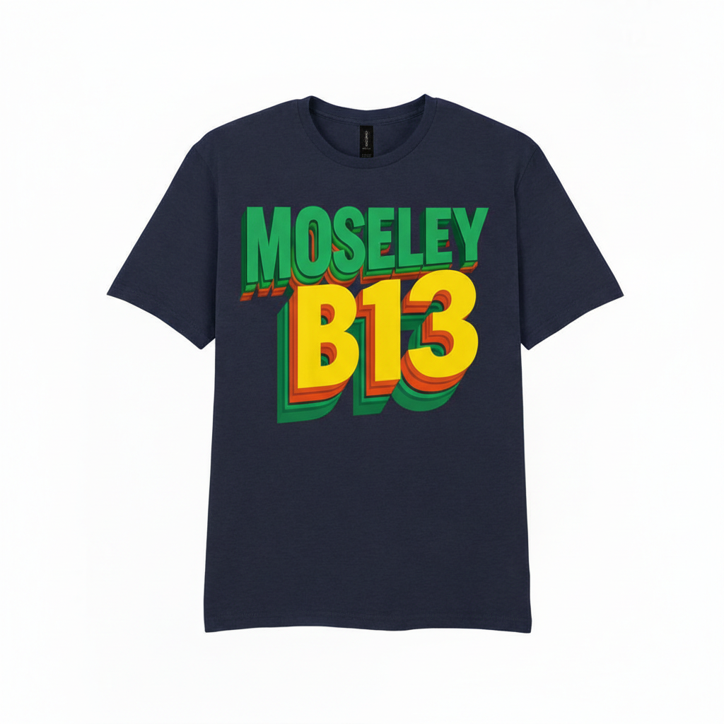 Moseley - T-Shirt - Bold 3D Type Design