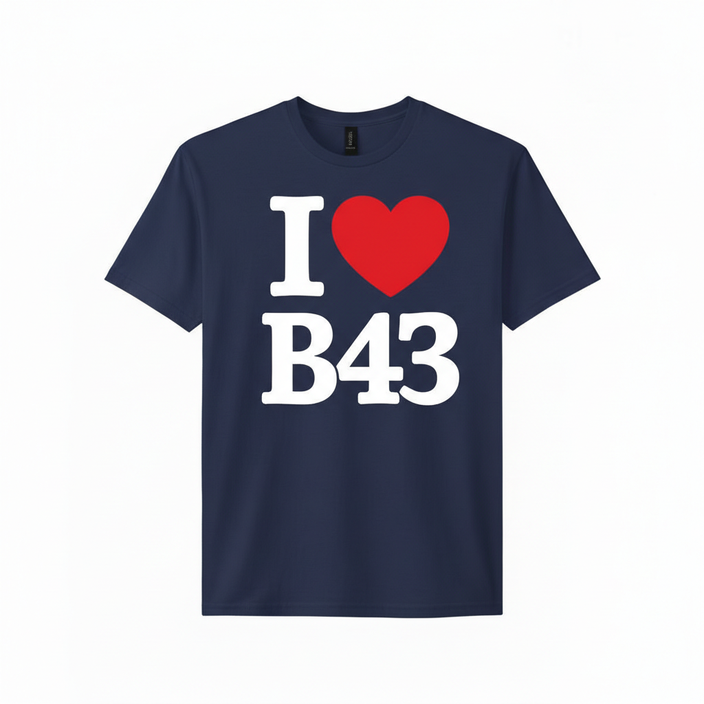 B43 - T-Shirt - I Heart B43 Design - Great Barr | Hamstead | Pheasey | Newton