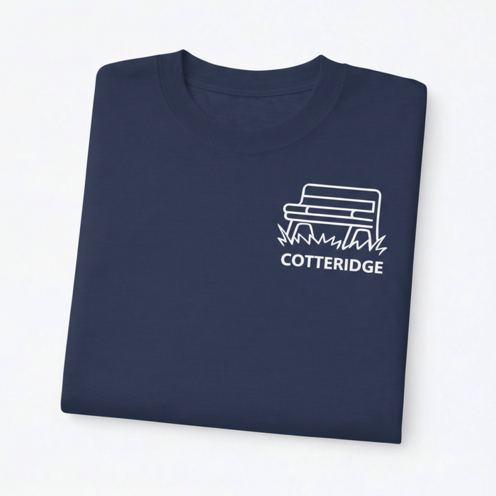 Cotteridge - T-Shirt - Minimal Line Icon Design - Park Bench