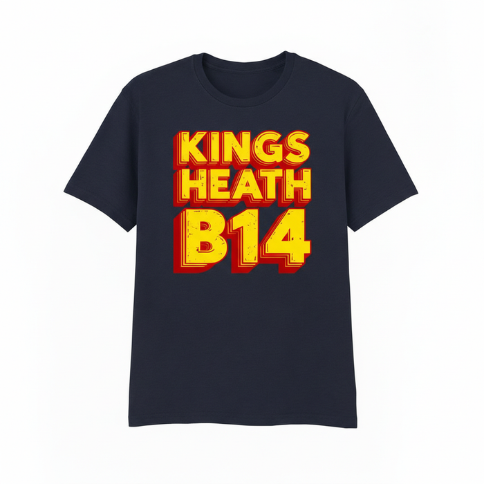 Kings Heath - T-Shirt - Bold 3D Type Design