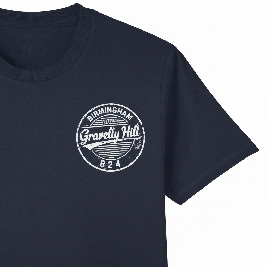 Gravelly Hill - T-Shirt - B24 Vintage Stamp Design