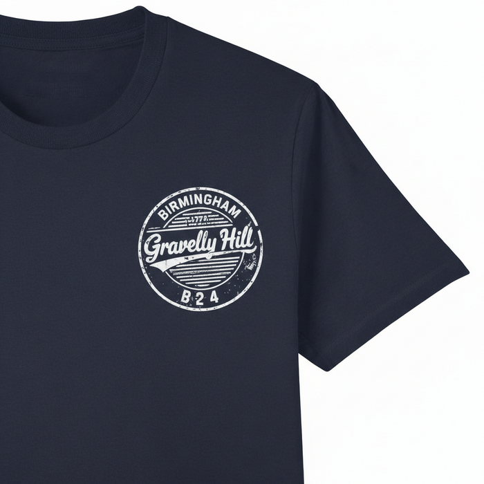 Gravelly Hill - T-Shirt - B24 Vintage Stamp Design