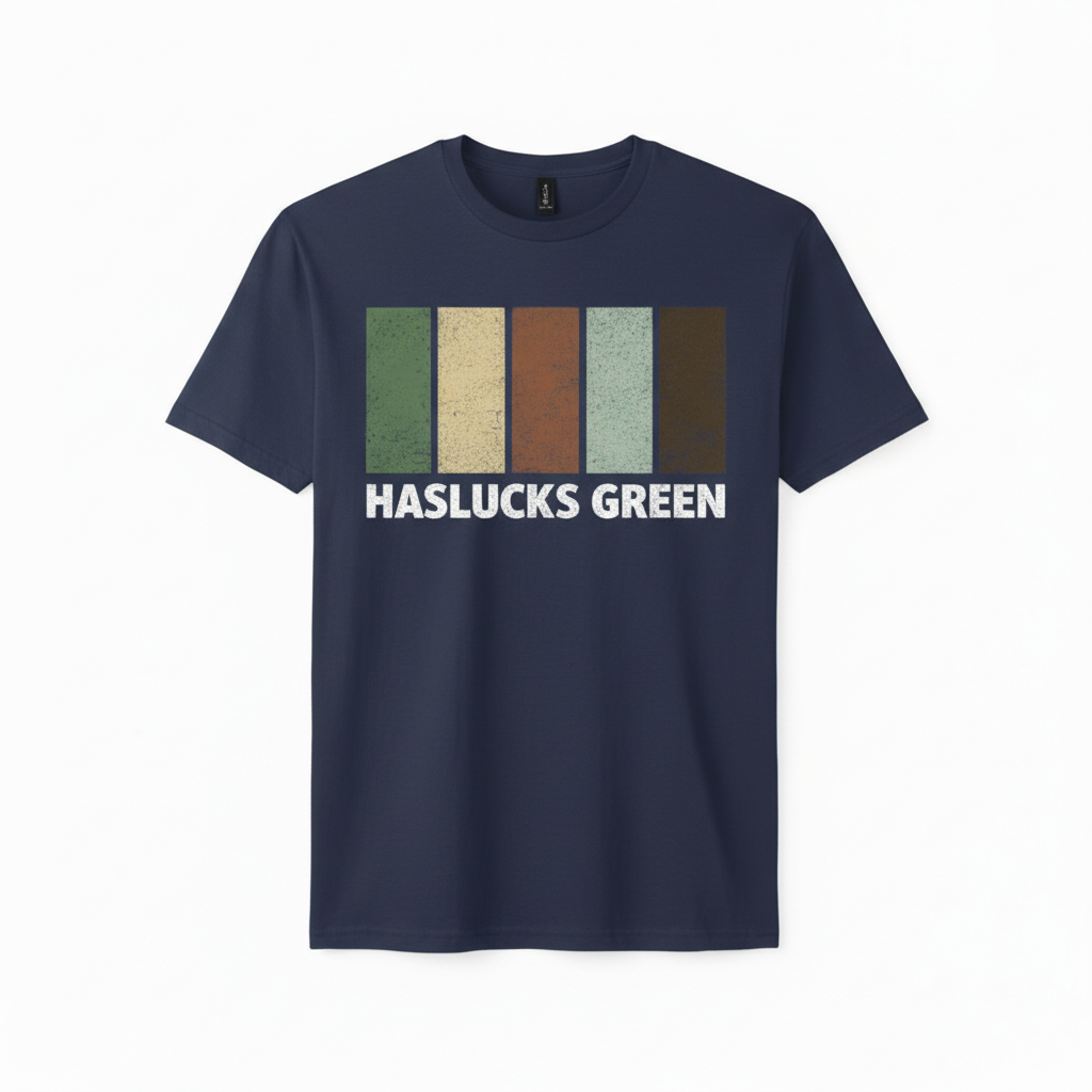 Haslucks Green - T-Shirt - Colour Block Design