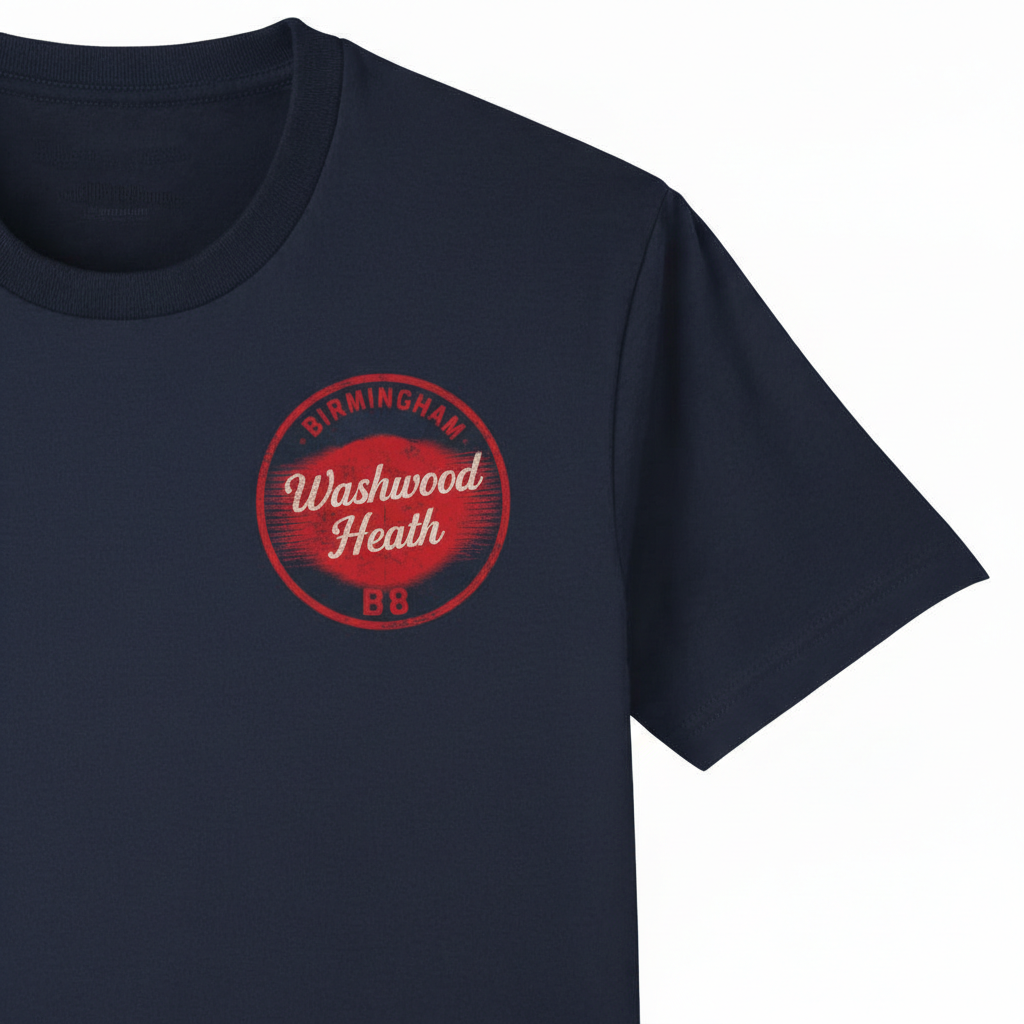 Washwood Heath - T-Shirt - B8 Vintage Stamp Design