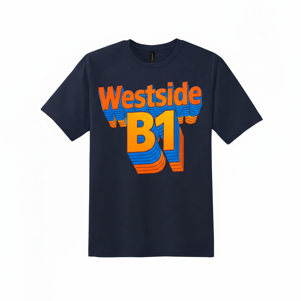 Westside - T-Shirt - Bold 3D Type Design