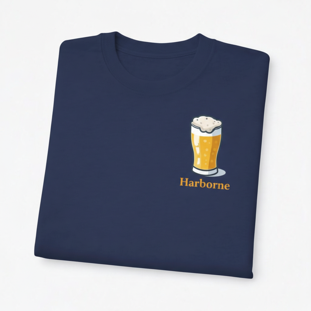 Harborne - T-Shirt - Minimal Cool Design - Beer Glass