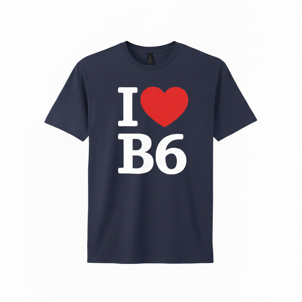 B6 - T-Shirt - I Heart B6 Design - Aston | Birchfield | Witton