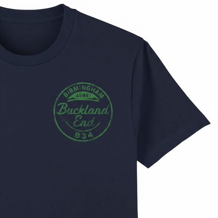Buckland End - T-Shirt - B34 Vintage Stamp Design