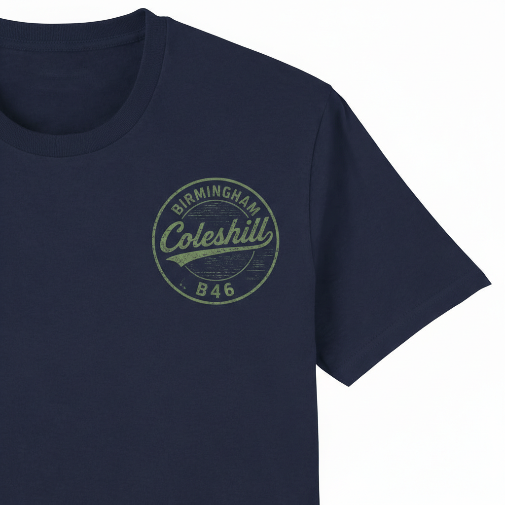 Coleshill - T-Shirt - B46 Vintage Stamp Design