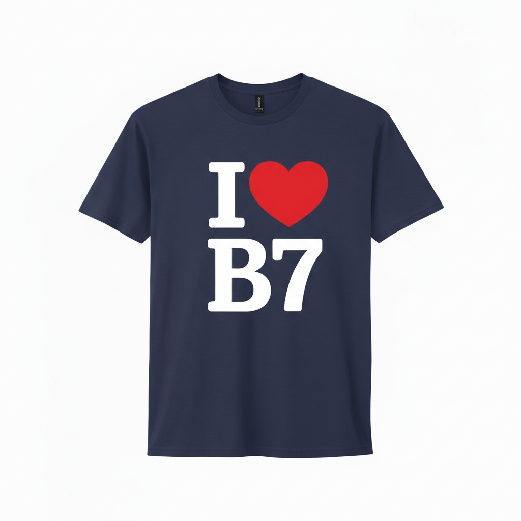 B7 - T-Shirt - I Heart B7 Design - Nechells | Vauxhall | Ashted | Duddeston