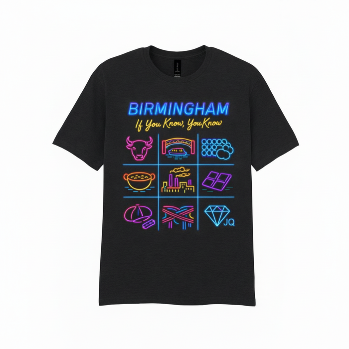 Birmingham - T-Shirt - Birmingham If You Know You Know Neon Icons