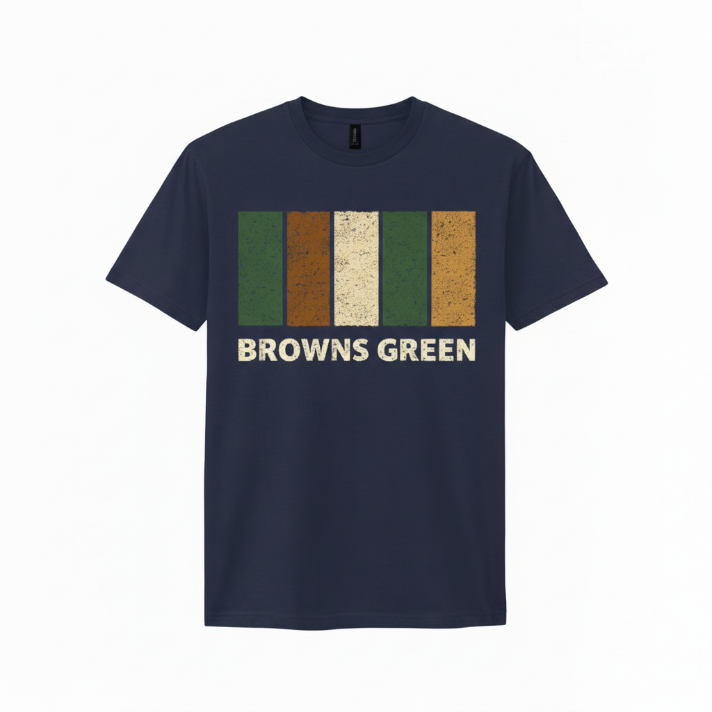 Browns Green - T-Shirt - Colour Block Design