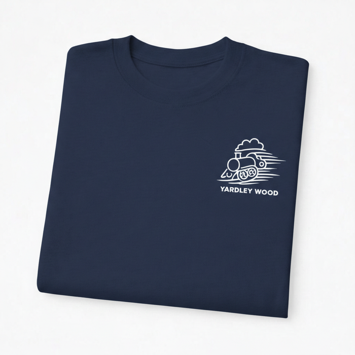 Yardley Wood - T-Shirt - Minimal Line Icon Design - Train
