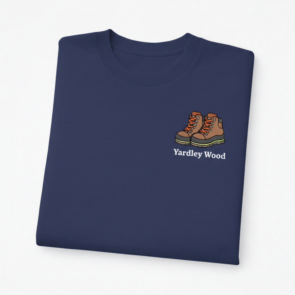 Yardley Wood - T-Shirt - Minimal Cool Design - Hiking Boots