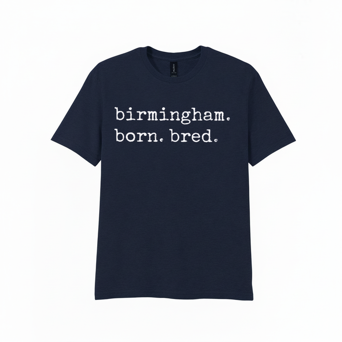 Birmingham - T-Shirt - Born & Bred Stamped Type