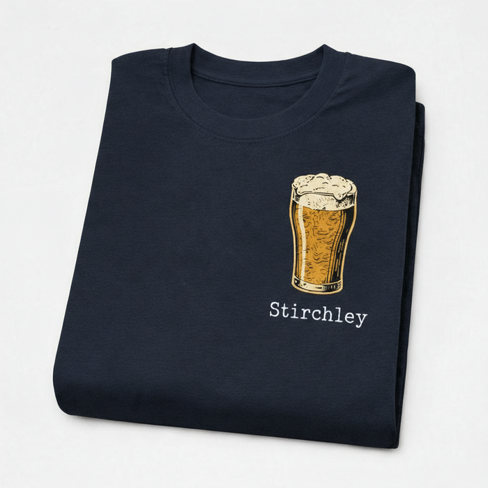 Stirchley - T-Shirt - Bold Indie Design - Beer Glass