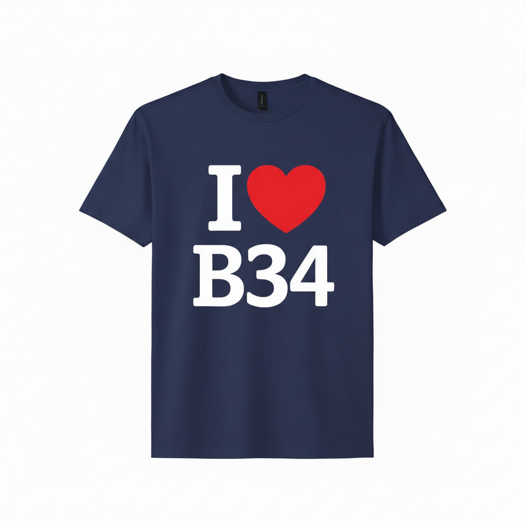 Buckland End - T-Shirt - I Heart B34 Design