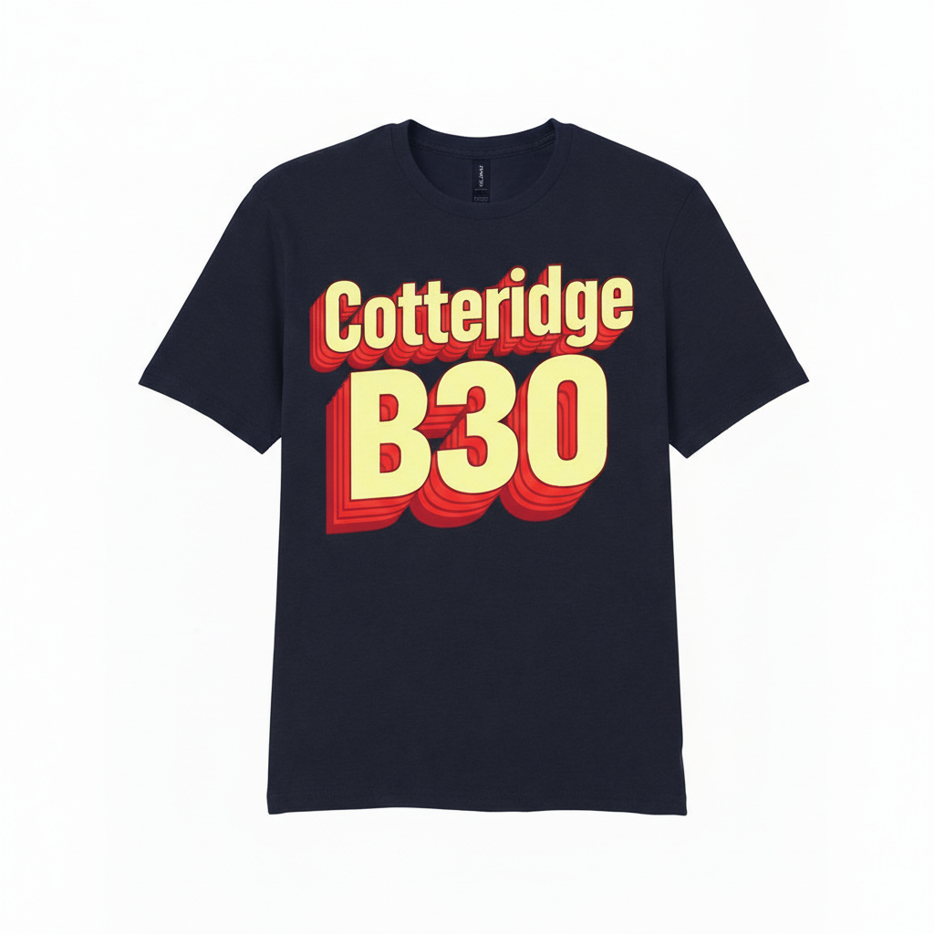 Cotteridge - T-Shirt - Bold 3D Type Design