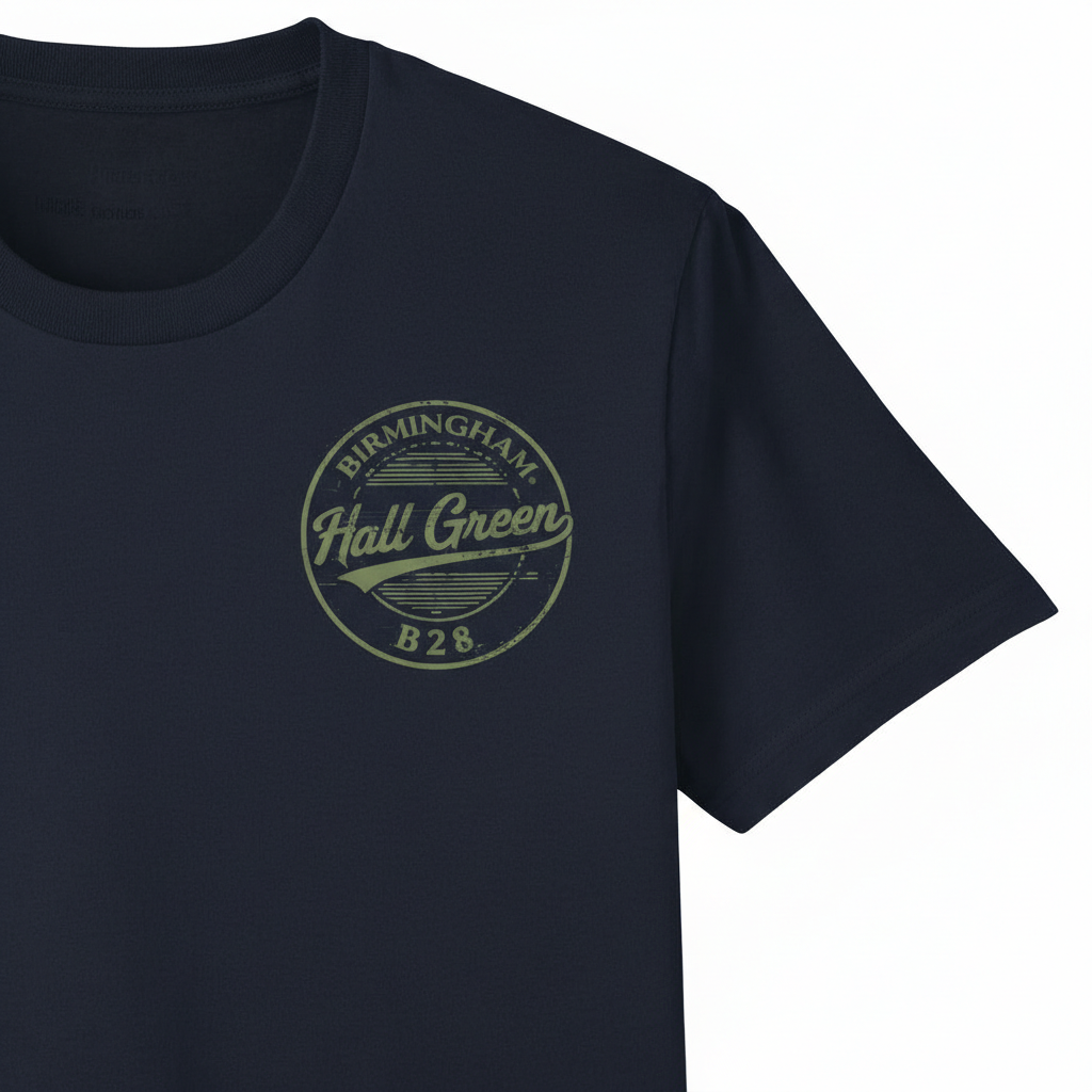Hall Green - T-Shirt - B28 Vintage Stamp Design