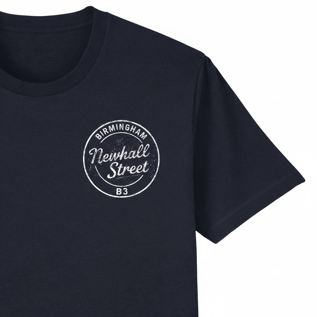 Newhall Street - T-Shirt - B3 Vintage Stamp Design