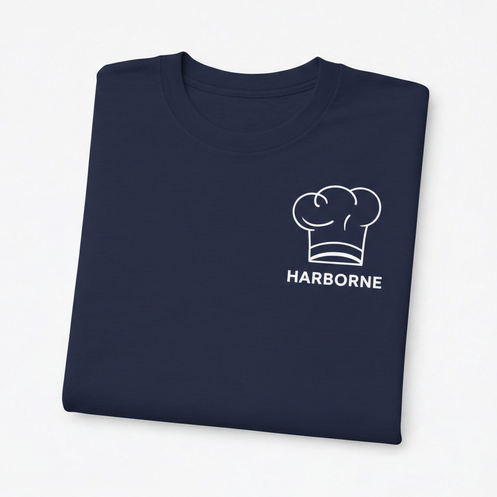 Harborne - T-Shirt - Minimal Line Icon Design - Chef's Hat