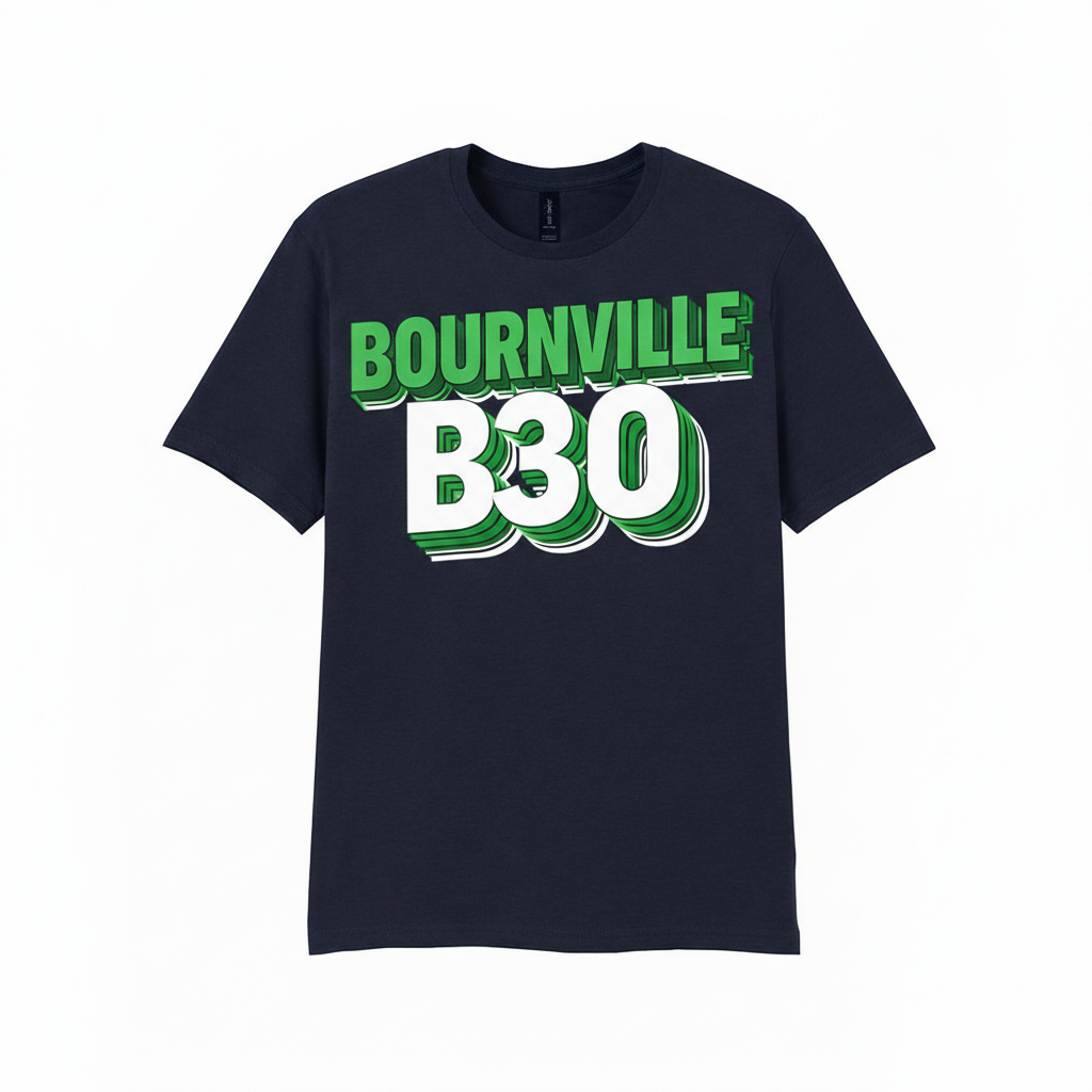 Bournville - T-Shirt - Bold 3D Type Design