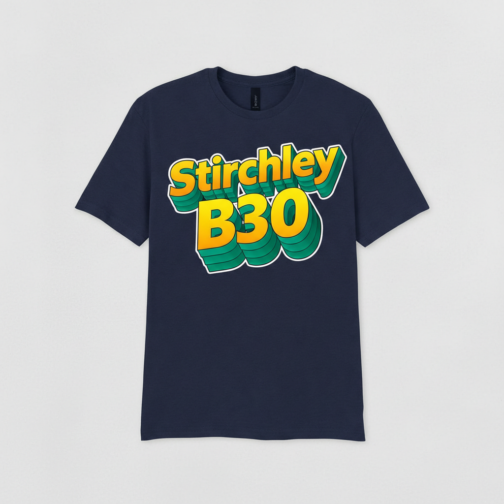 Stirchley - T-Shirt - Bold 3D Type Design