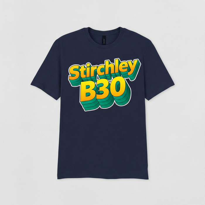 Stirchley - T-Shirt - Bold 3D Type Design