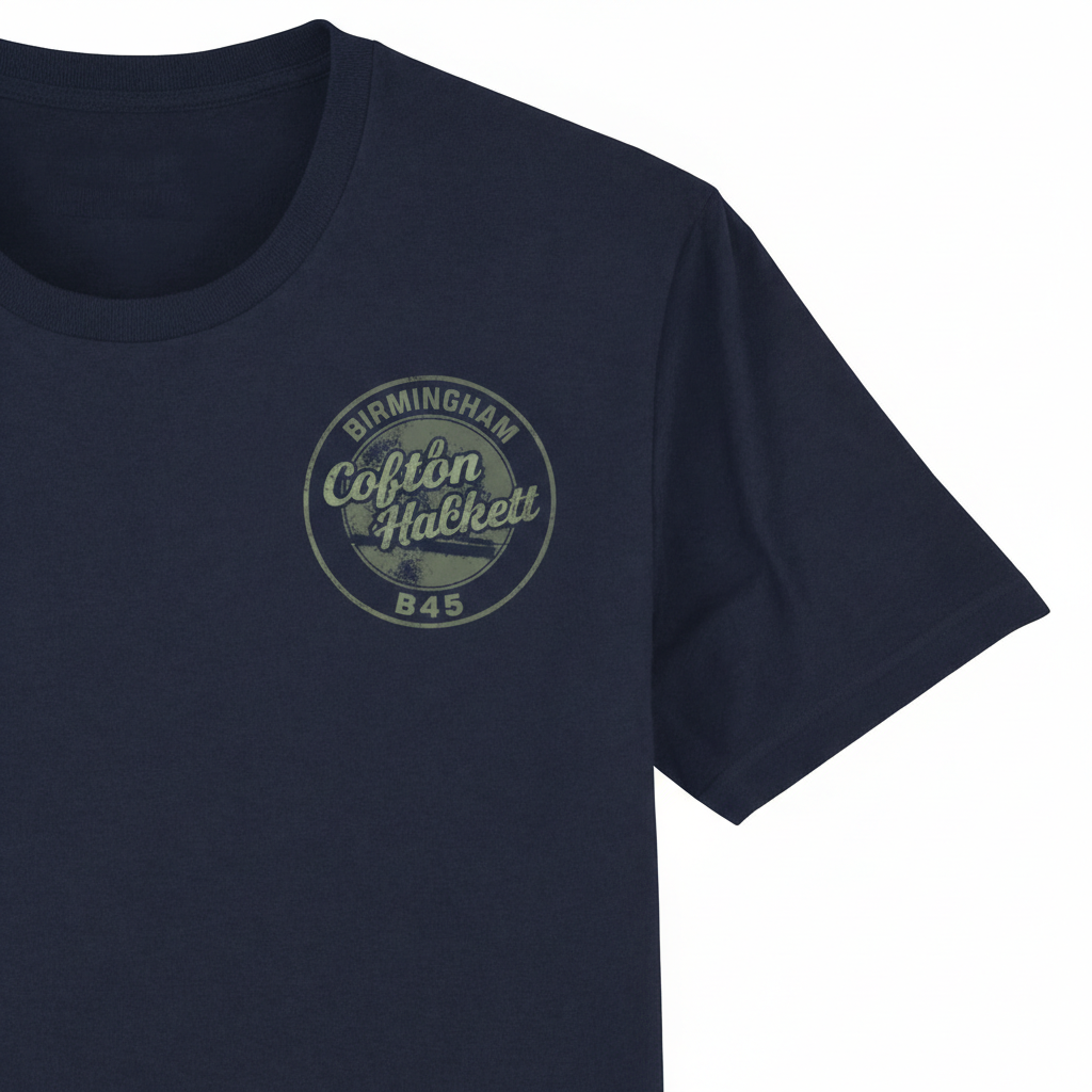 Cofton Hackett - T-Shirt - B45 Vintage Stamp Design