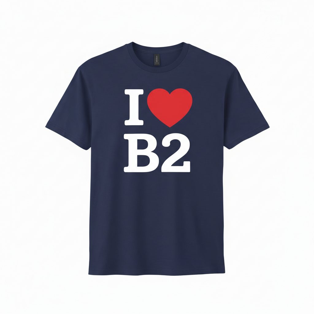 B2 - T-Shirt - I Heart B2 Design - Birmingham City Centre | New Street