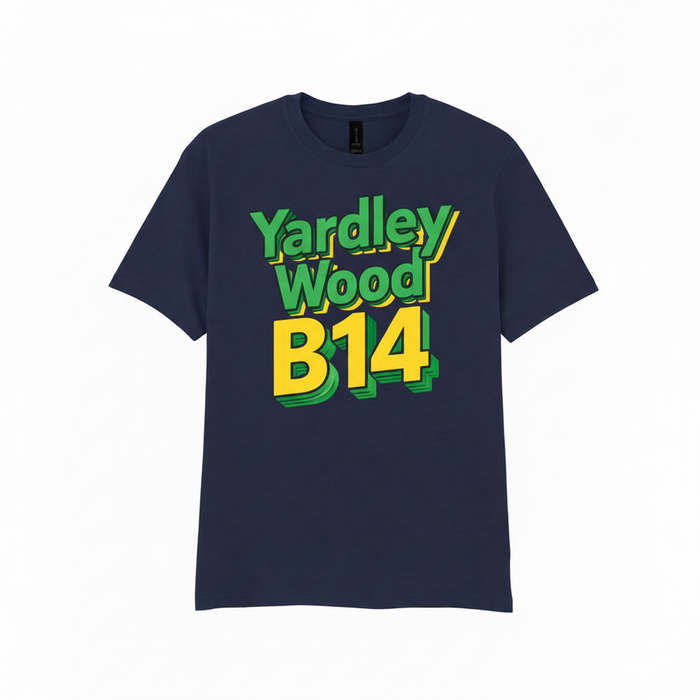 Yardley Wood - T-Shirt - Bold 3D Type Design
