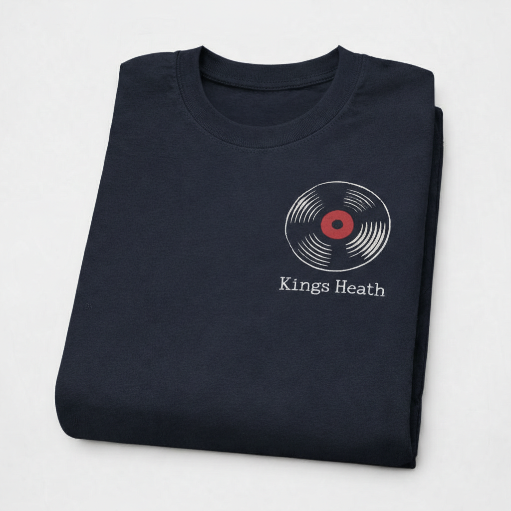 Kings Heath - T-Shirt - Minimal Cool Design - Vinyl Record