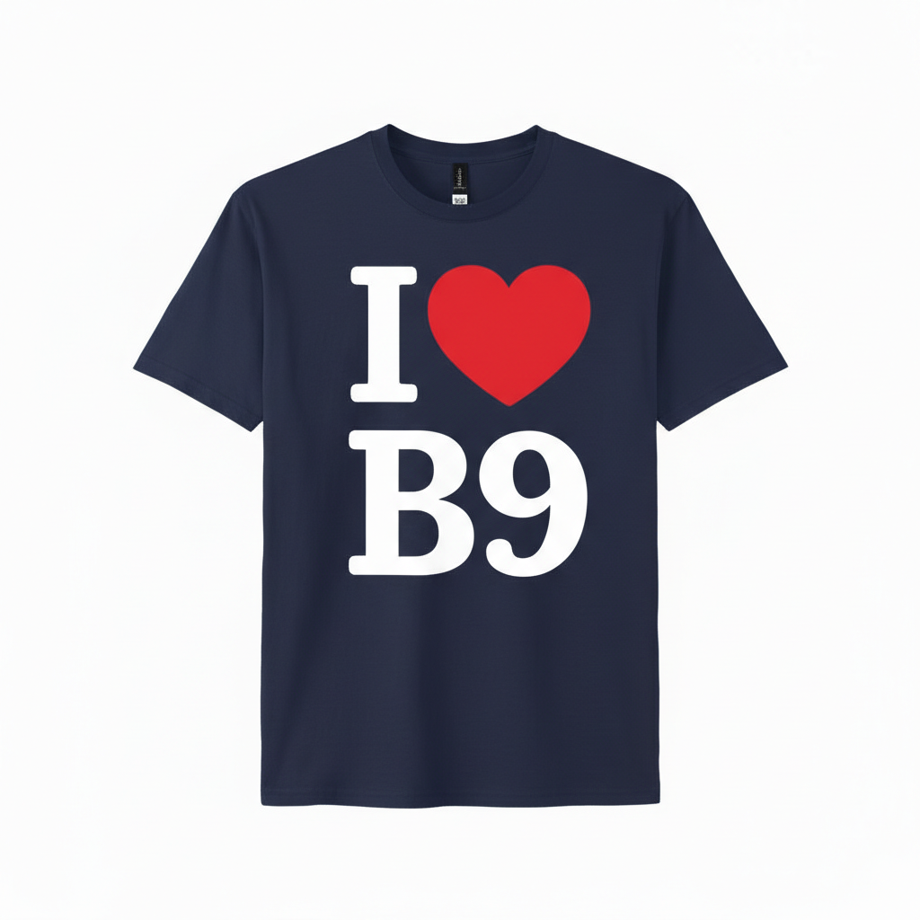 B9 - T-Shirt - I Heart B9 Design - Bordesley Green | Bordesley | Small Heath