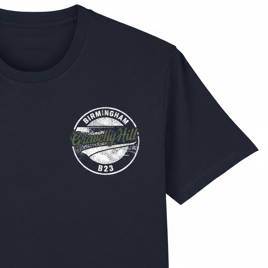 Gravelly Hill - T-Shirt - B23 Vintage Stamp Design