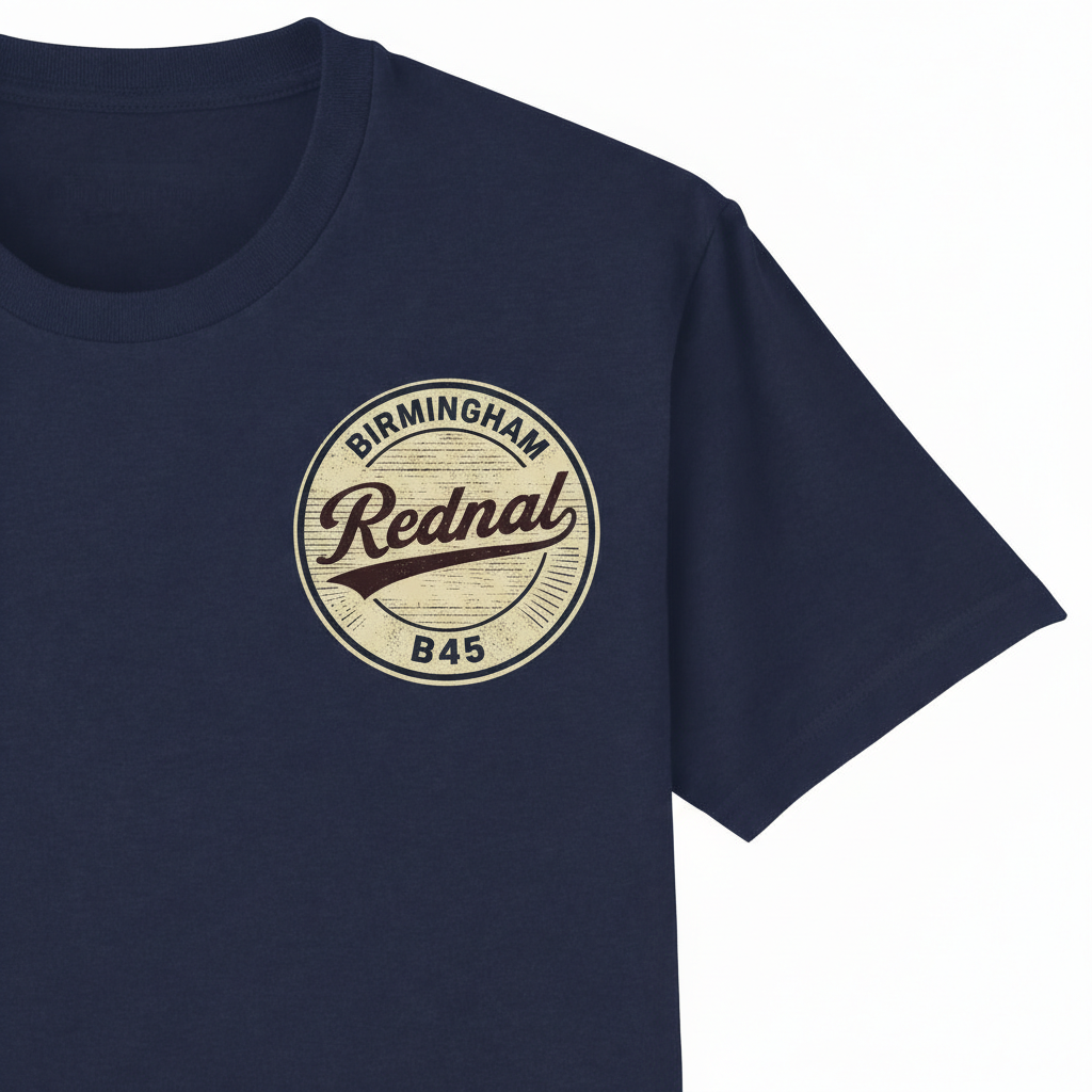 Rednal - T-Shirt - B45 Vintage Stamp Design