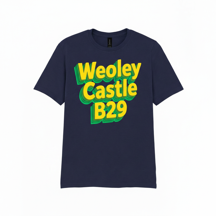 Weoley Castle - T-Shirt - Bold 3D Type Design