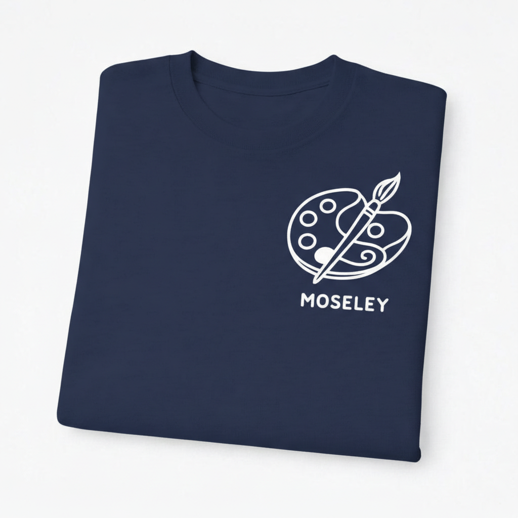 Moseley - T-Shirt - Minimal Line Icon Design - Artist's Palette