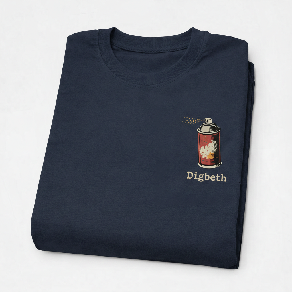 Digbeth - T-Shirt - Bold Indie Design - Spray Paint Can