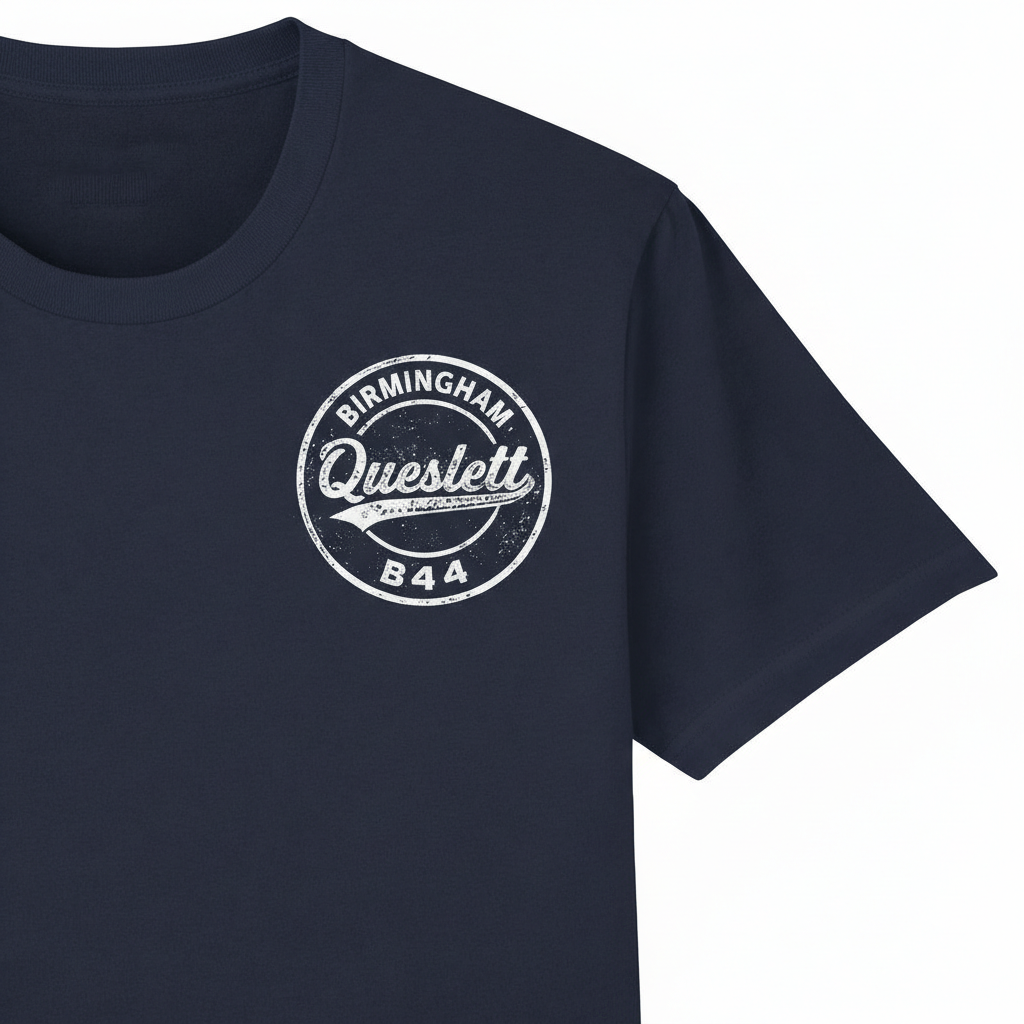 Queslett - T-Shirt - B44 Vintage Stamp Design