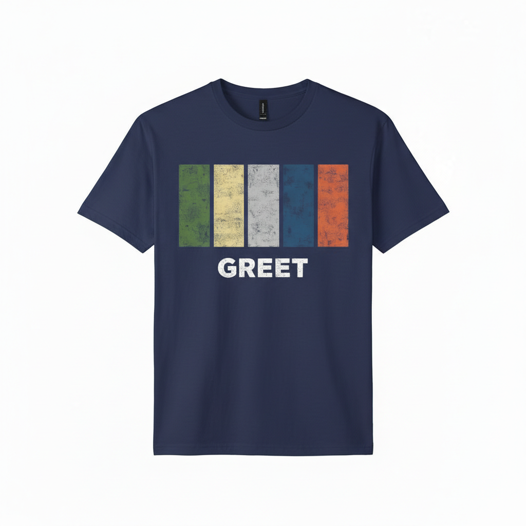 Greet - T-Shirt - Colour Block Design